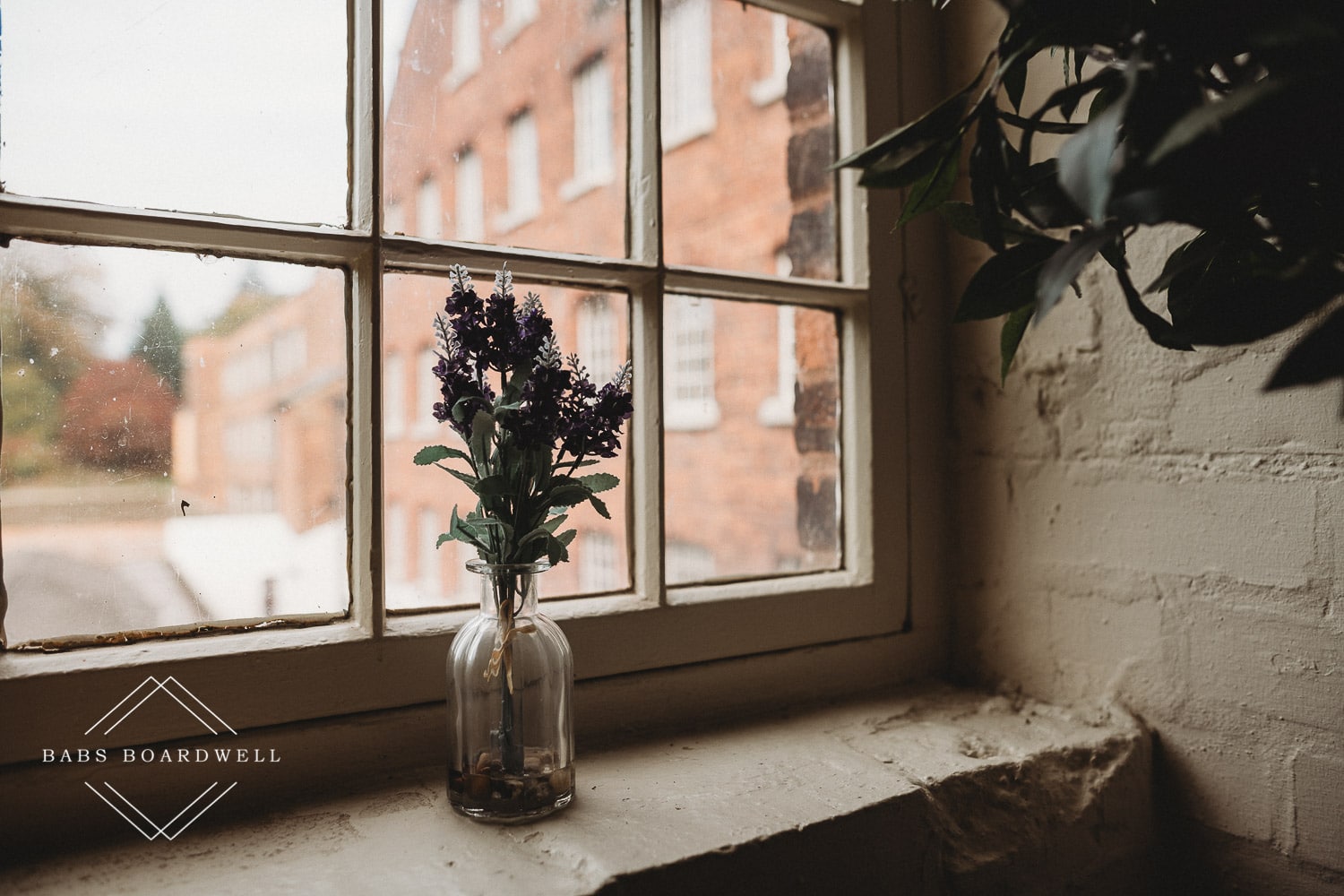 detail shot of flowers in vase at Quarry Bank Mill