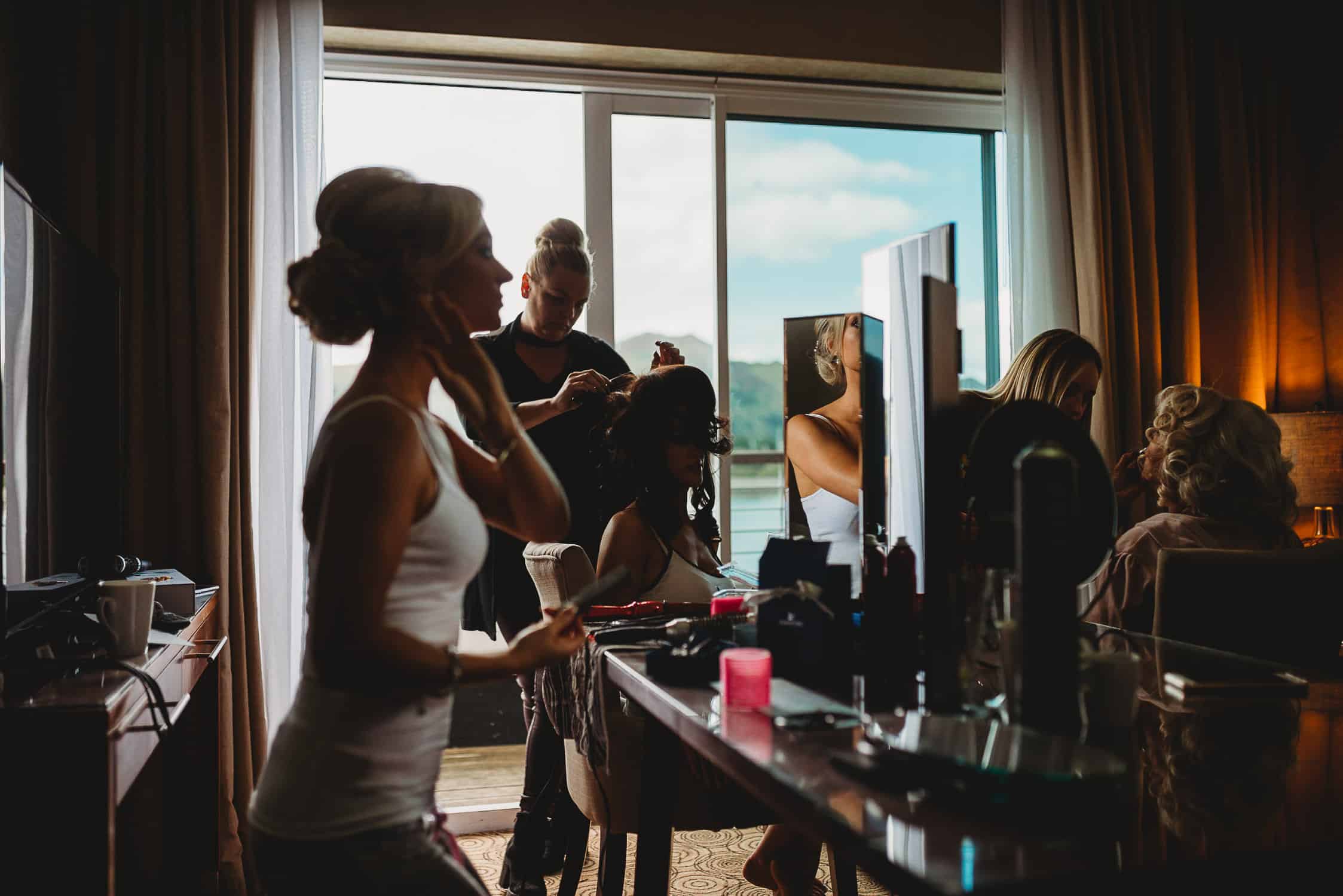 The Quay Hotel Wedding Photographer in Conwy North Wales bridal prep at The Quay Hotel in Deganwy