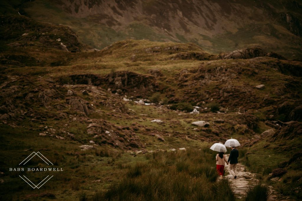 A Singapore couple's scenic wedding anniversary photos at the base of Snowdon