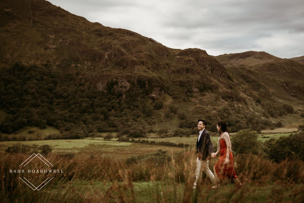A Singapore couple's scenic wedding anniversary photos at the base of Snowdon