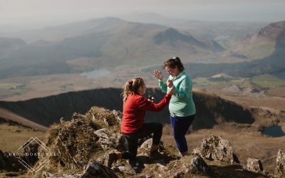 Surprise proposal on top of Snowdon