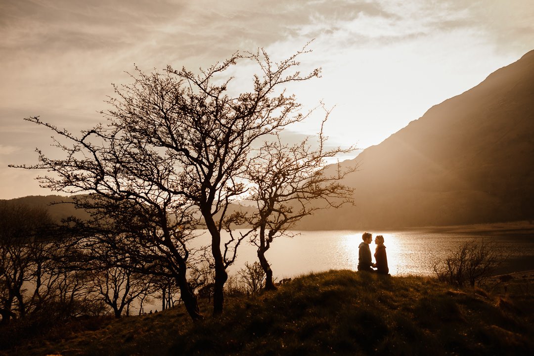 scenic pre-wedding shoot at the base of Snowdon