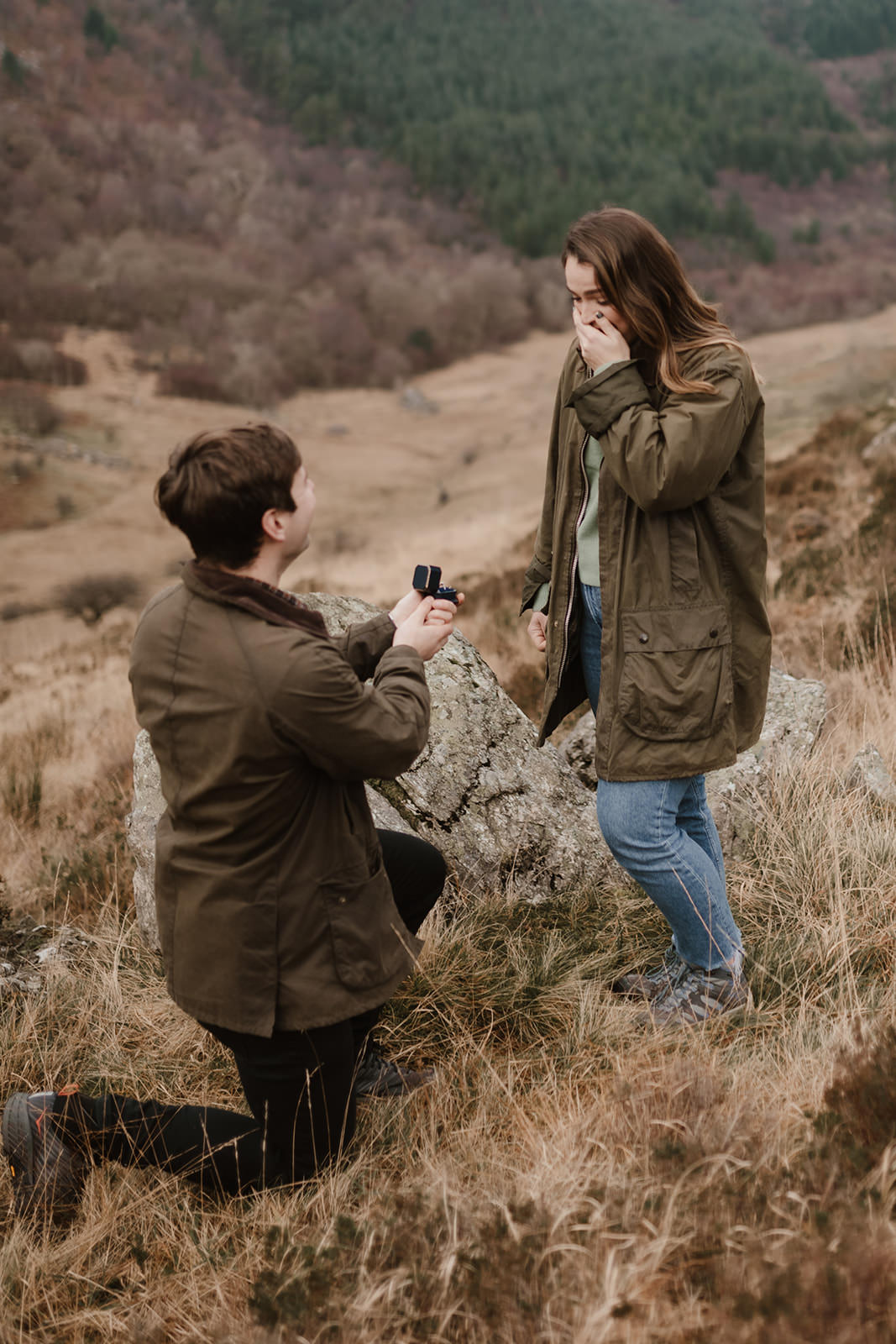 surprise proposal in the mountains of Snowdonia