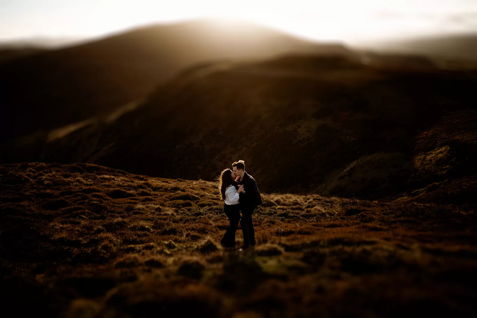 Pre-wedding photography at sunset around Llangollen | Wales Wedding Photographer