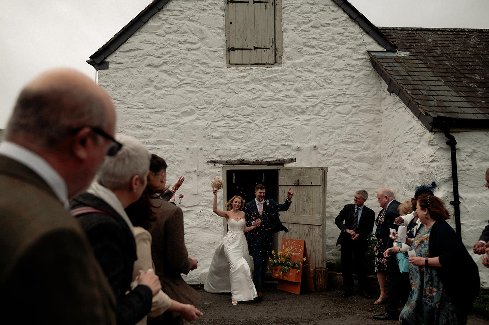 Modern wedding photography at Hafod Farm