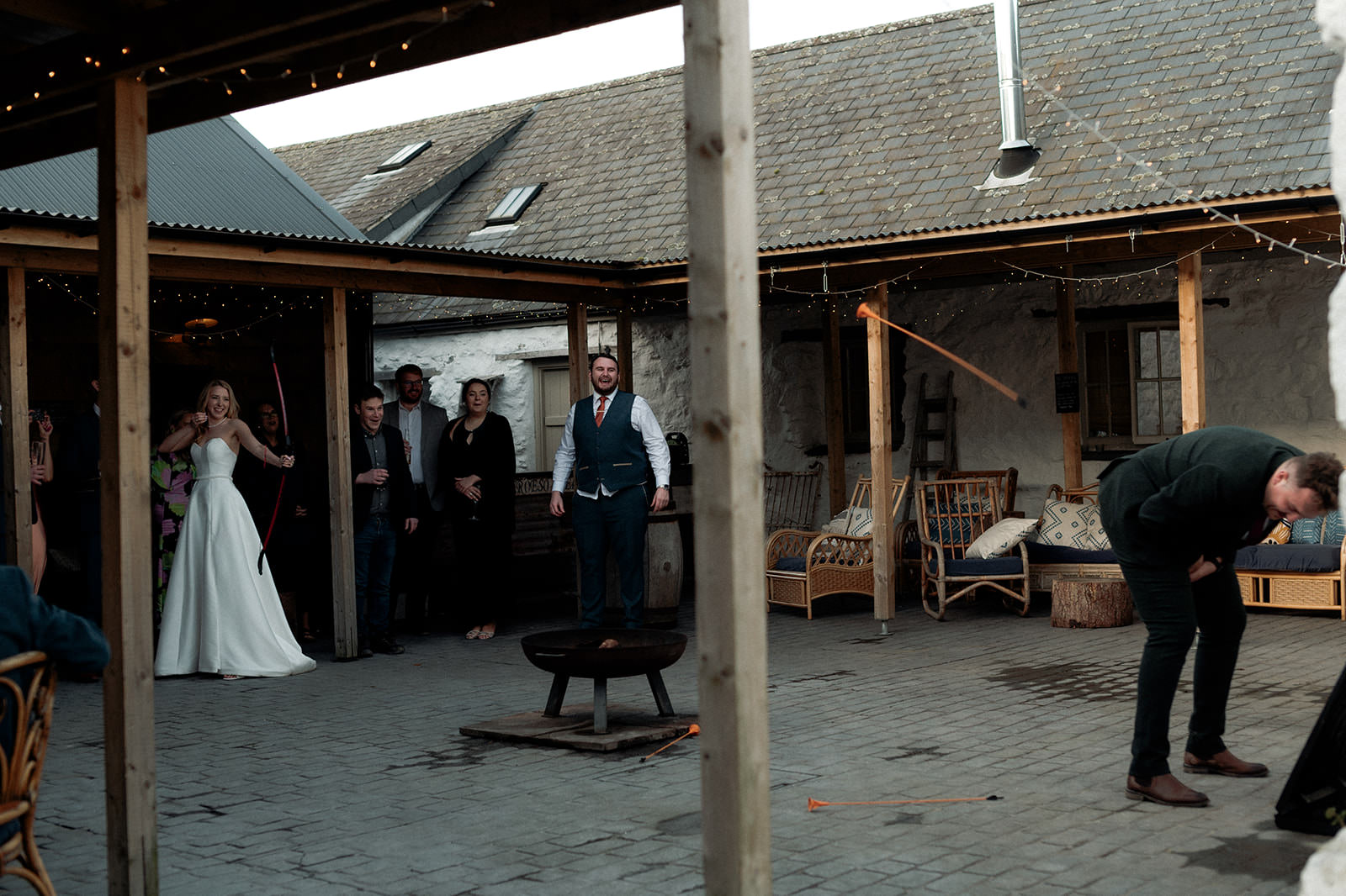 Modern wedding photography at Hafod Farm
