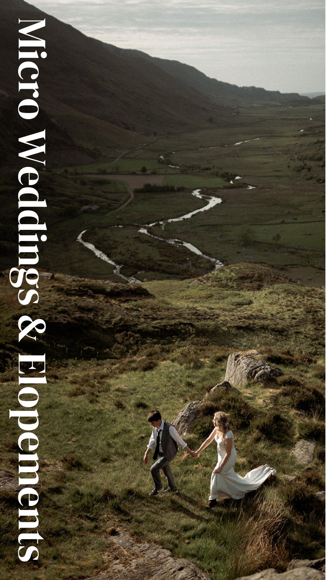 Micro wedding and elopement photography in North Wales