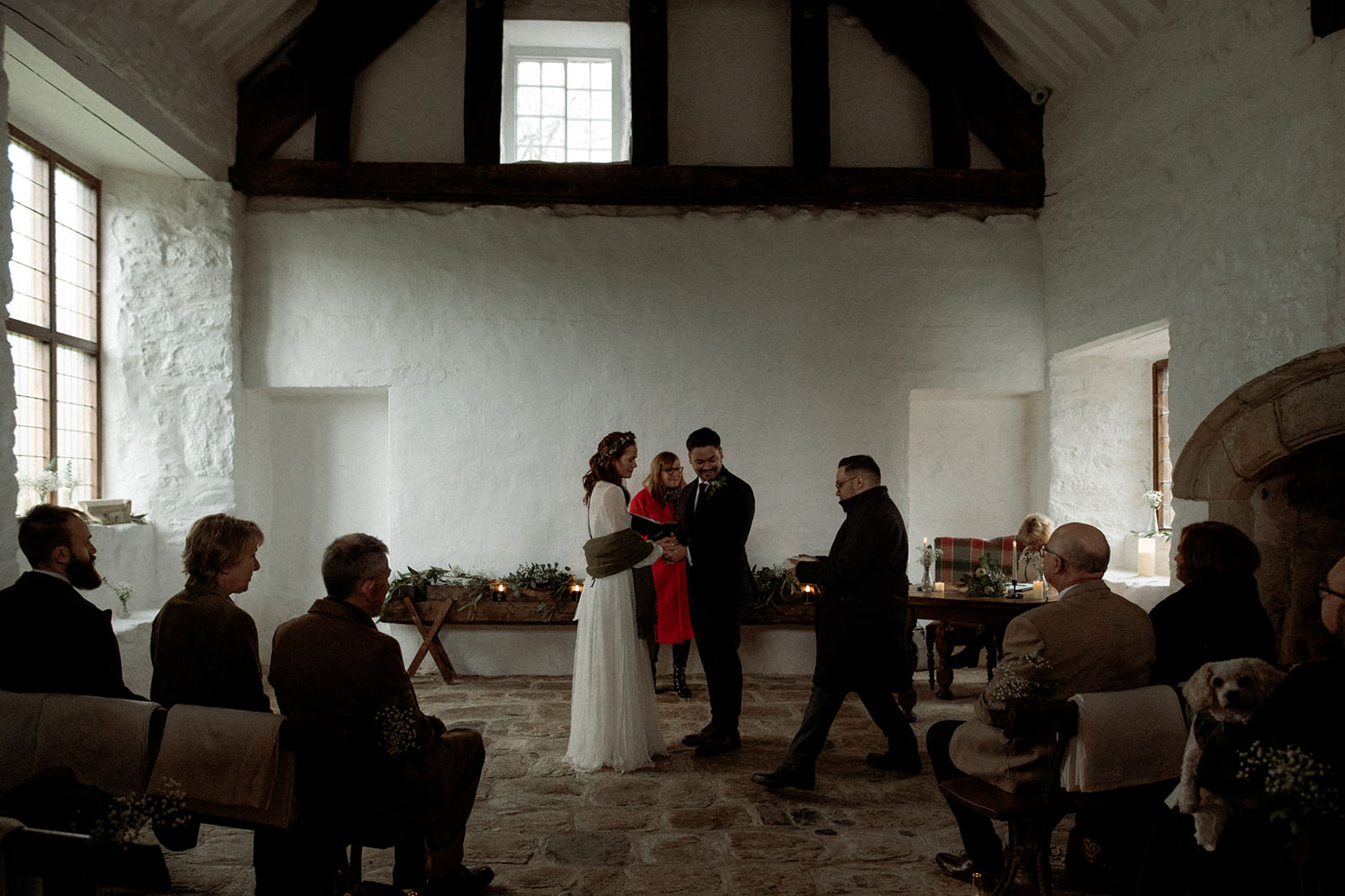 enchanting winter micro wedding at Penarth Fawr | Wales Wedding Photography